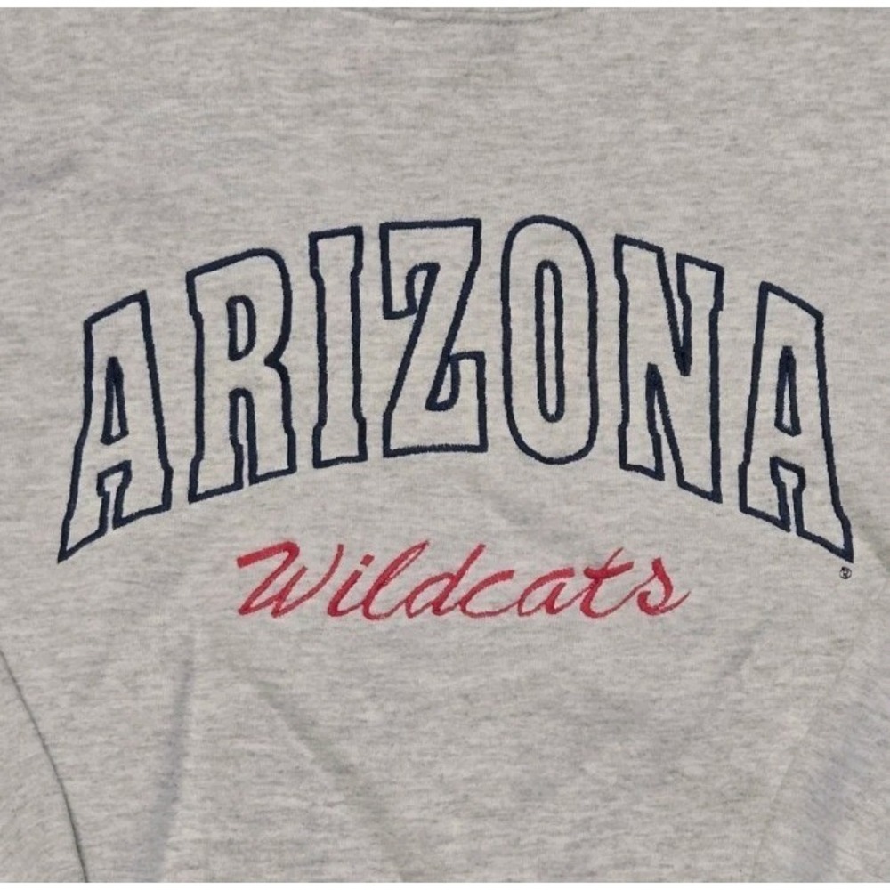 Vintage Arizona Wildcats Crewneck Sweatshirt XL Dodger Heather Gray Made In USA - Picture 2 of 8